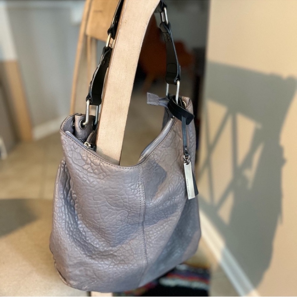 Vince Camuto bubble lamb skin genuine leather hobo purse shoulder bag - Picture 11 of 16